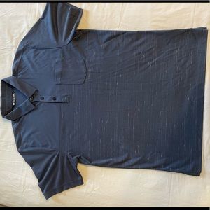 Travis Mathew Golf Polo - Navy Blue/Heathered Blue